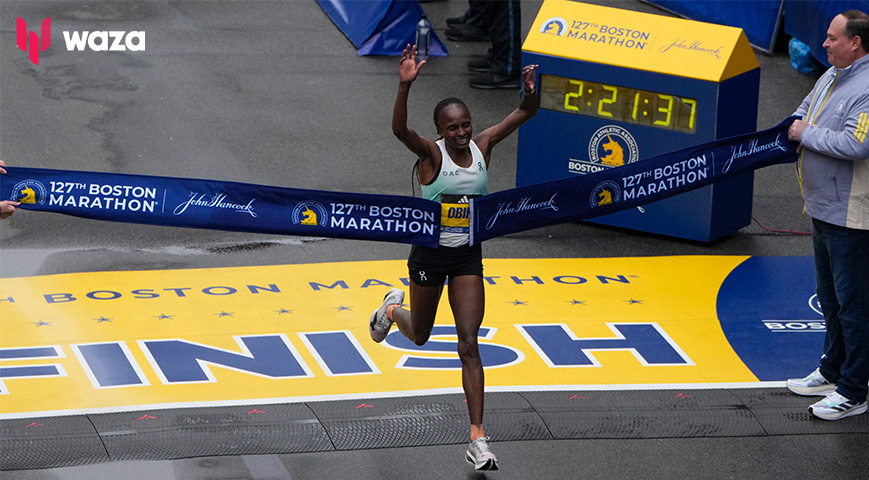 Feerless Obiri Defends Boston Marathon Title